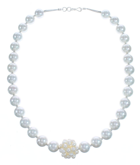 Sterling Silver Fresh Water Pearl Necklace KX121148